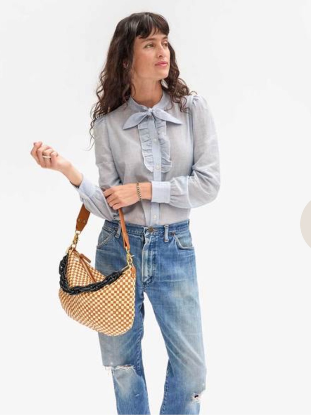 CLARE V. PIA BLOUSE SZ MED